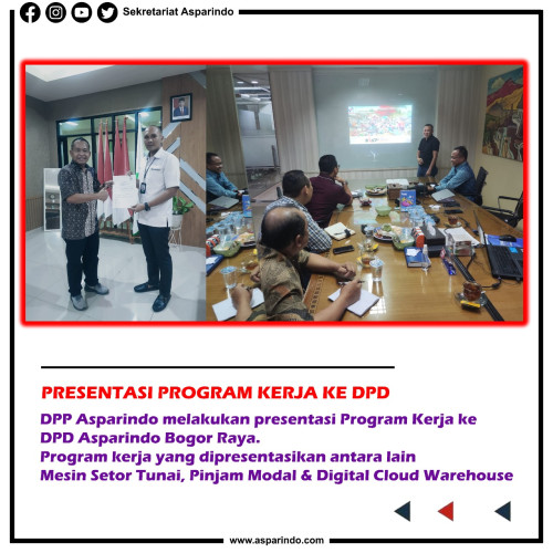 Presentasi Program Kerja Asparindo ke DPD Asparindo Bogor Raya