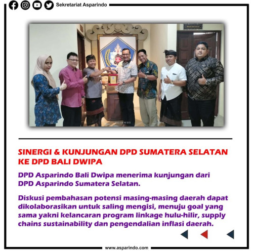 Sinergi & Kunjungan DPD Asparindo Sumatera Selatan ke DPD Asparindo Bali Dwipa