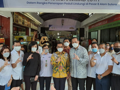 Penerapan Peduli Lindungi di Pasar