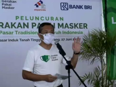 Gerakan Pakai Masker (GPM) di Pasar Rakyat