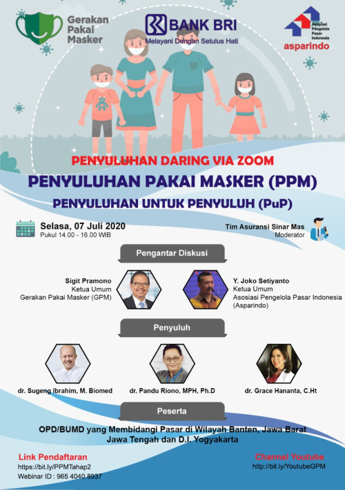 Gerakan Pakai Masker - Penyuluhan untuk Penyuluh wilayah Jawa