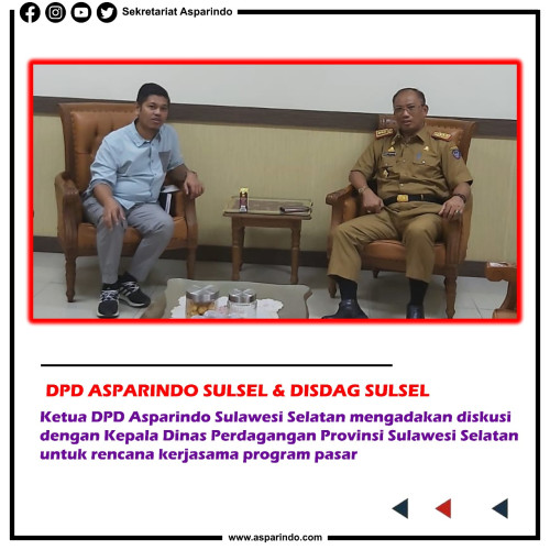 Diskusi Kerjasama DPD Asparindo Sulsel dengan Dinas Perdagangan Provinsi Sulsel