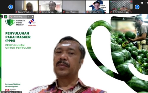 Webinar Acara Gerakan Pakai Masker di Seluruh Pasar di Indonesia