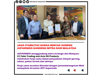 Gandeng Mitra dari Malaysia, Asparindo Lakukan MoU dengan CC Palm Trading dalam Penyediaan Minyak Goreng dan Lainnya