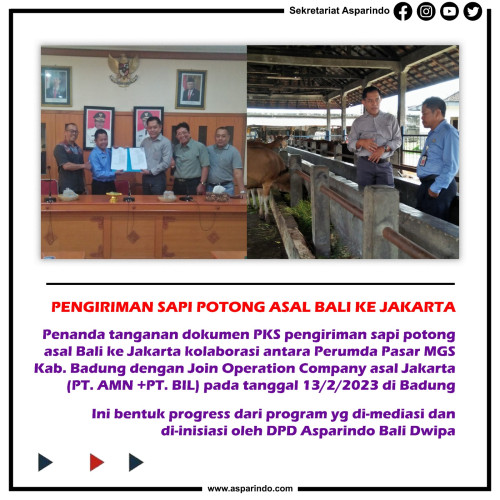 PENGIRIMAN SAPI ASAL BALI KE JAKARTA